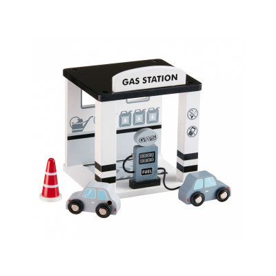 Benzínová stanice dřevěná Grey