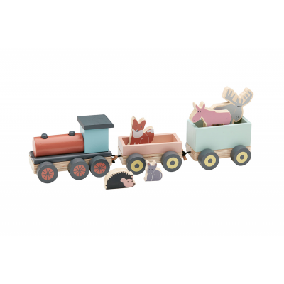 Vlak se zvířátky Edvin dřevěný