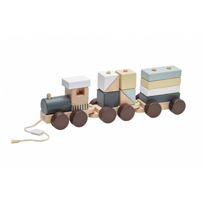 Vlak z kostek Neo dřevěný