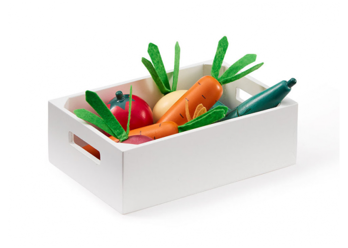 Zelenina v bedýnce dřevěná Bistro