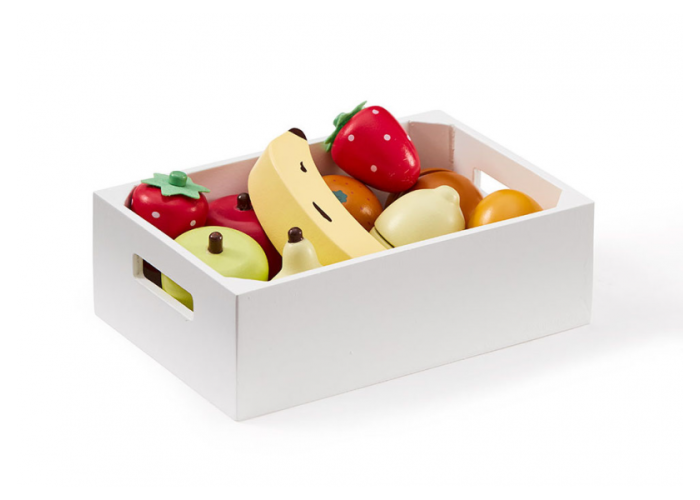 Ovoce v bedýnce dřevěné Bistro