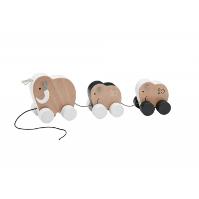 Tahací mamutí rodina dřevěná Neo