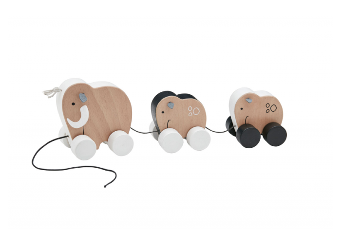 Tahací mamutí rodina dřevěná Neo