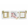 Gold Dipped Frame Double White