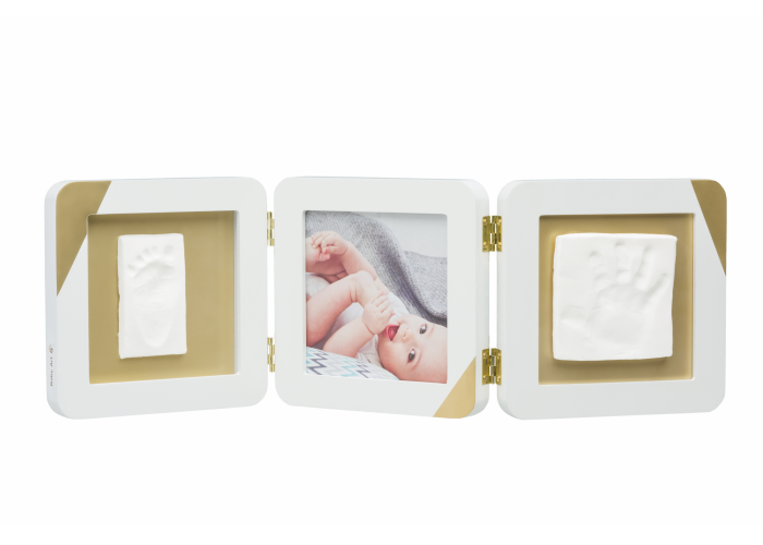 Gold Dipped Frame Double White